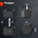 Гантель гексагональная обрезиненная 40 кг UnixFit DBHEX40x2 2 шт 75_75