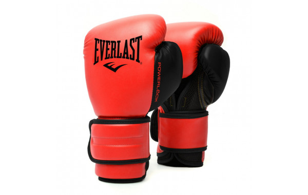 Боксерские перчатки тренировочные Everlast Powerlock PU 2 14oz красн. P00002311 600_380