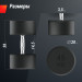 Гантель круглая обрезиненная 45 кг UnixFit PRO DBRND45PBKx2 2 шт 75_75