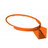 Кольцо баскетбольное метал ФСИ №7 (пруток 16мм)100х110мм с усилителем из полосы, вандаллоустойчивое 9195