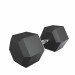Гантель гексагональная обрезиненная 50 кг UnixFit DBHEX50x2 2 шт 75_75