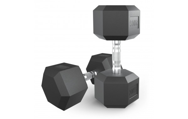 Гантель гексагональная обрезиненная 20 кг UnixFit DBHEX20x2 2 шт 600_380
