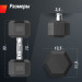 Гантель гексагональная обрезиненная 10 кг UnixFit DBHEX10x2 2 шт 75_75