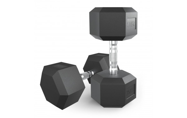 Гантель гексагональная обрезиненная 25 кг UnixFit DBHEX25x2 2 шт 600_380