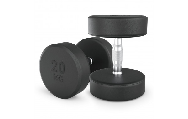 Гантель круглая обрезиненная 20 кг UnixFit PRO DBRND20PBKx2 2 шт 600_380