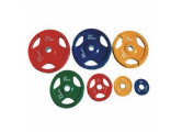 Диск олимпийский цветной с тремя отверстиями d51мм Alex DY-H-2012-15.0 кг желтый