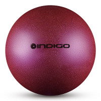 Мяч для художественной гимнастики d15см Indigo ПВХ IN119-VI фиолетовый металлик с блестками