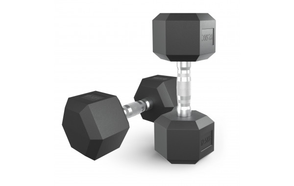 Гантель гексагональная обрезиненная 12,5 кг UnixFit DBHEX12_5x2 2 шт 600_380