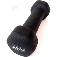 Гантель неопреновая 0,5 кг (черная) Sportex HKDB118-0.5