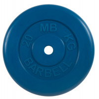 Диск обрезиненный d26мм MB Barbell MB-PltC26-20 20 кг синий
