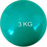 Мяч Пилатес (Медбол) с утяжелителем 3 кг, d21 см, цвета в ассортименте
