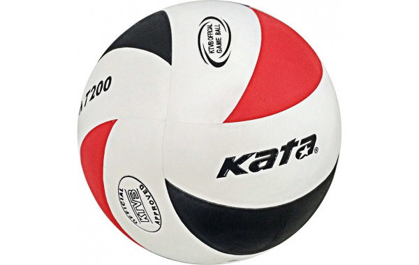 Мяч волейбольный Kata C33286 р.5 бело-черно-красный 600_380