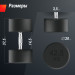 Гантель круглая обрезиненная 42,5 кг UnixFit PRO DBRND42_5PBKx2 2 шт 75_75