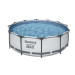 Каркасный бассейн круглый 366х100см+фильтр-насос Bestway Steel Pro Мах 56260 75_75