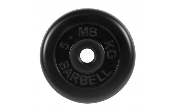 Диск обрезиненный d31мм MB Barbell MB-PltB31 5 кг черный 600_380
