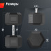 Гантель гексагональная обрезиненная 50 кг UnixFit DBHEX50x2 2 шт 75_75