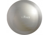 Мяч гимнастический Torres AL121175SL, диам. 75 см ,с насосом, серый