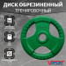 Диск Олимпийский 10кг, обрезиненный цветной с ручками V-Sport LC-10 75_75