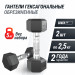 Гантель гексагональная обрезиненная 2,5 кг UnixFit DBHEX2_5x2 2 шт 75_75