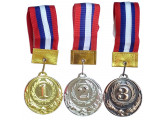 Медаль Sportex 3 место (d6 см, лента триколор в комплекте) F11743