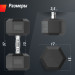 Гантель гексагональная обрезиненная 20 кг UnixFit DBHEX20x2 2 шт 75_75