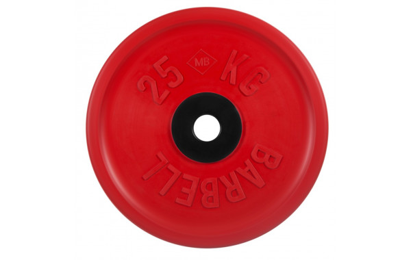 Диск олимпийский d51мм евро-классик MB Barbell MB-PltCE-25 25 кг красный 600_380