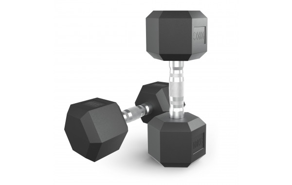 Гантель гексагональная обрезиненная 10 кг UnixFit DBHEX10x2 2 шт 600_380