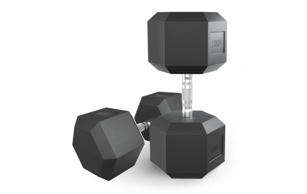 Гантель гексагональная обрезиненная 50 кг UnixFit DBHEX50x2 2 шт 600_380