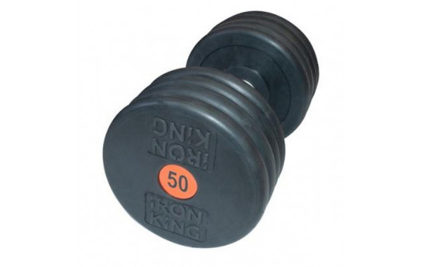 Гантель профессиональная хром/резина 55 кг Iron King IK 500-55 600_380