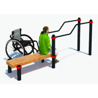 Брусья двухуровневые со скамьей для инвалидов-колясочников W-8.05 Hercules 5207