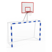 Ворота с баскетбольным щитом из фанеры Glav для зала 7.103-1