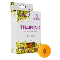Мяч для настольного тенниса Torres Training 1* TT21015 6 шт, оранжевый
