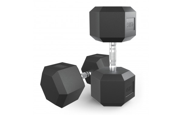 Гантель гексагональная обрезиненная 45 кг UnixFit DBHEX45x2 2 шт 600_380