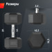 Гантель гексагональная обрезиненная 25 кг UnixFit DBHEX25x2 2 шт 75_75