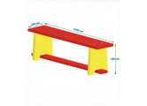 Скамейка для детского сада цветная 1500 мм Dinamika