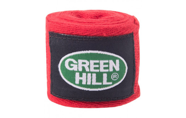 Бинт боксерский Green Hill BC-6235a, 2,5 м, х/б Красный 600_380