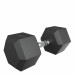 Гантель гексагональная обрезиненная 30 кг UnixFit DBHEX30x2 2 шт 75_75