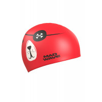Юниорская силиконовая шапочка Mad Wave Pirate M0573 12 0 05W красный