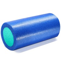 Ролик для йоги Sportex полнотелый 30x15cm PEF100-31 синий-зеленый