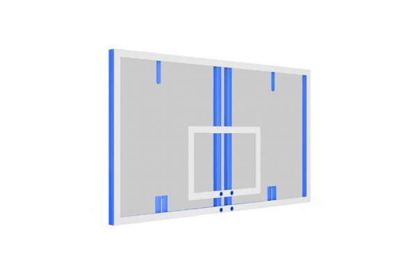 Щит баскетбольный 180х105 см оргстекло 15 мм на металлической раме для стойки Spektr Sport 600_380