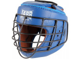 Шлем для рукопашного боя с защитной маской (иск.кожа) Jabb JE-6012, синий, размер