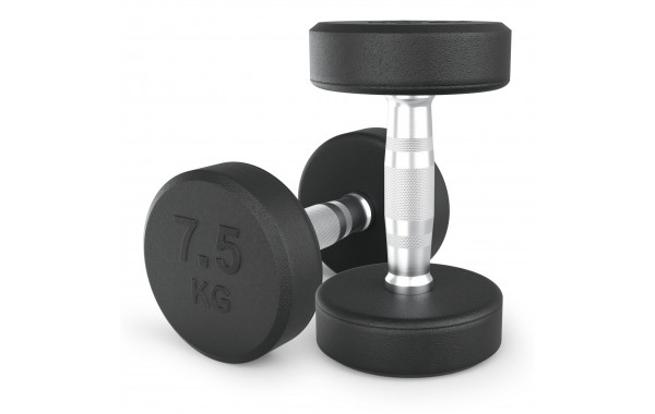 Гантель круглая обрезиненная 7,5 кг UnixFit PRO DBRND7_5PBKx2 2 шт 600_380