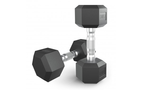 Гантель гексагональная обрезиненная 7,5 кг UnixFit DBHEX7_5x2 2 шт 600_380
