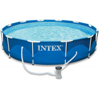 Каркасный бассейн круглый 366x76cм Intex Metal Frame 28212