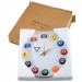Часы настенные Weekend 12 шаров d20,5 см 40.131.12.0 белые, пластик 75_75