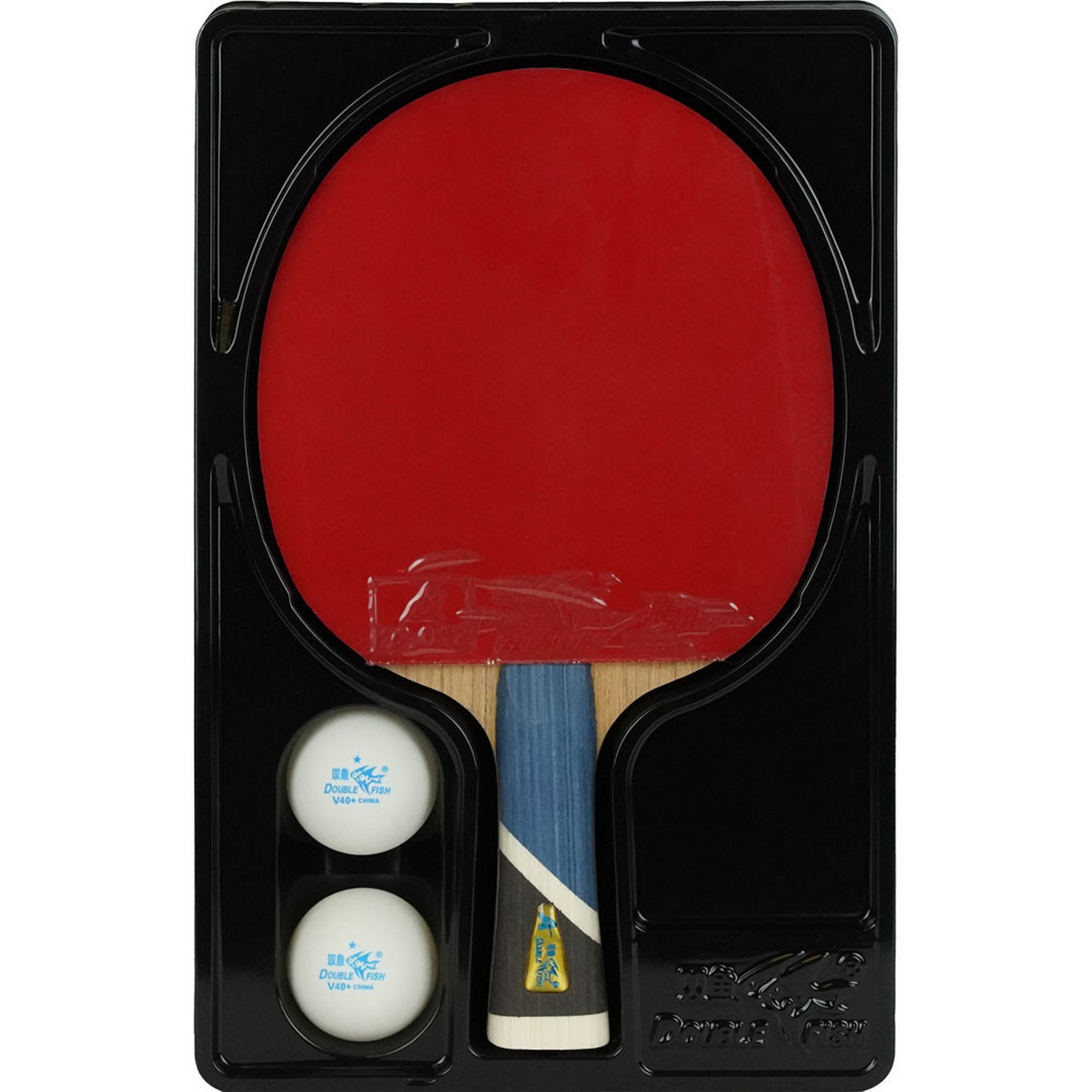 Ракетка для настольного тенниса Double Fish 5A+C ITTF Appr, + 2 мяча V40+мм 2000_2000