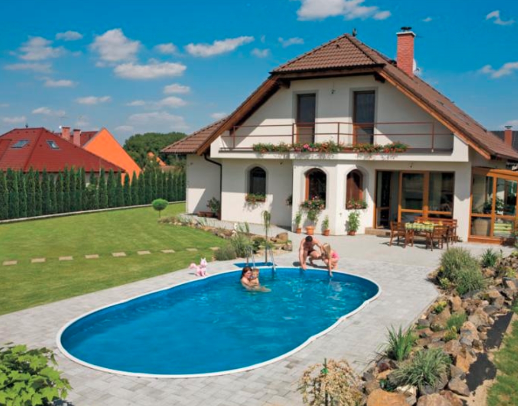 Морозоустойчивый бассейн Azuro 405DL, овальный 7,3х3,7х1,2 м Comfort 1058_830