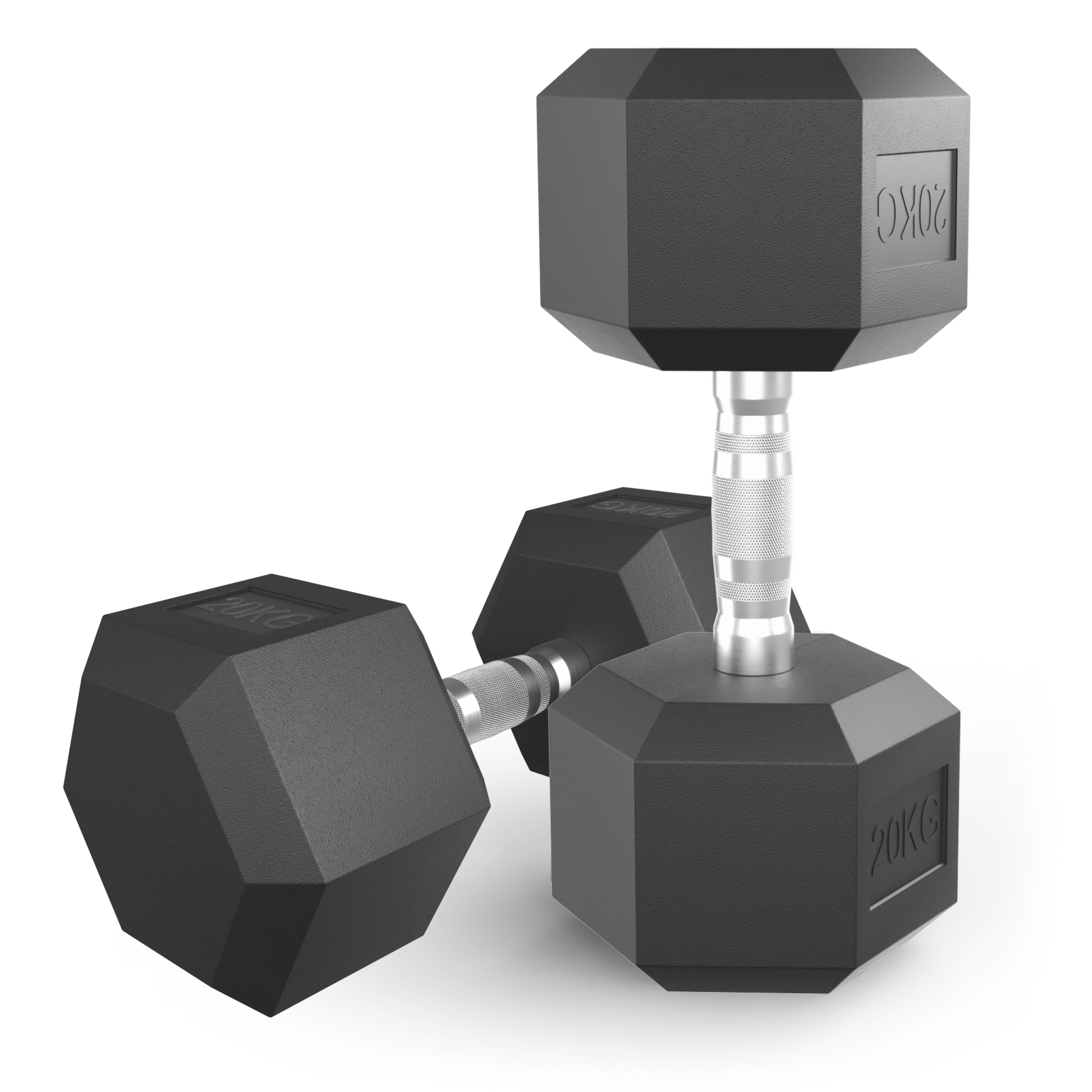 Гантель гексагональная обрезиненная 20 кг UnixFit DBHEX20x2 2 шт 2000_2000