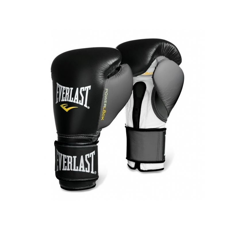 Боксерские перчатки Everlast Powerlock 16 oz черный/серый 2200755 800_800
