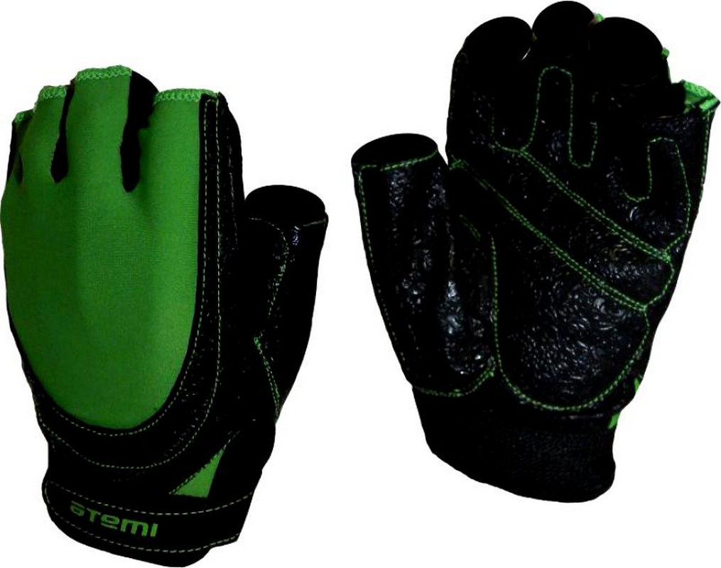 Перчатки для фитнеса Atemi AFG06GN черно-зеленые 1015_800